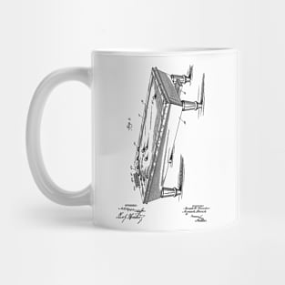 Pool Table Vintage Patent Hand Drawing Mug